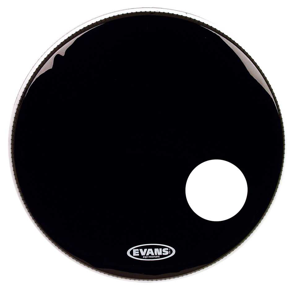 DERİ 20 EQ3 RESONANT SİYAH KİCK ÖN DELİKLİ TEK KAT - BD20RB