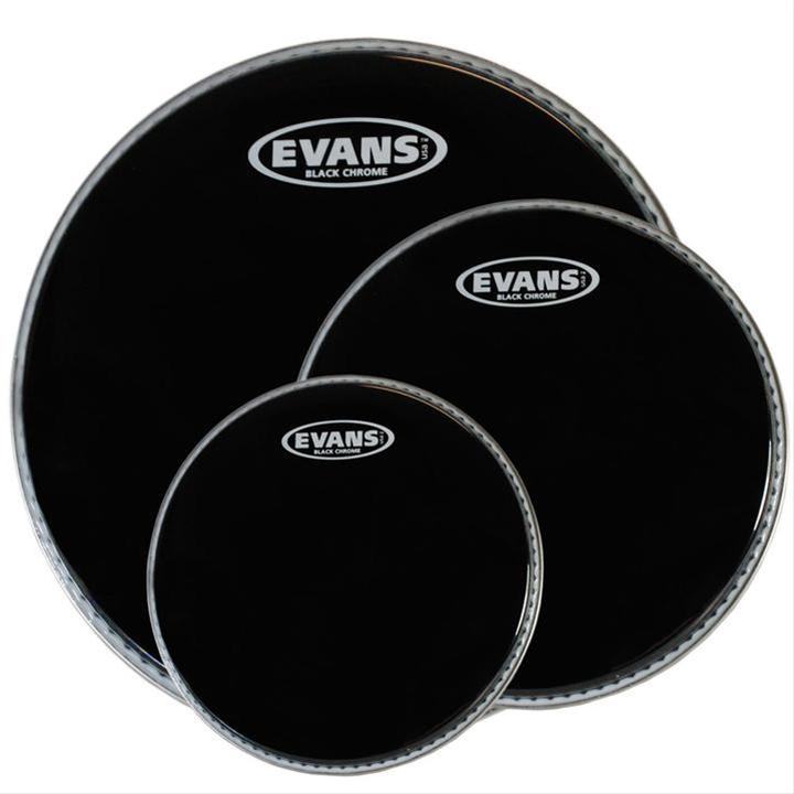 DERİ SETİ 10+12+16 BLACK CHROME TOM CLEAR ROCK KİT - ETPCHR-R