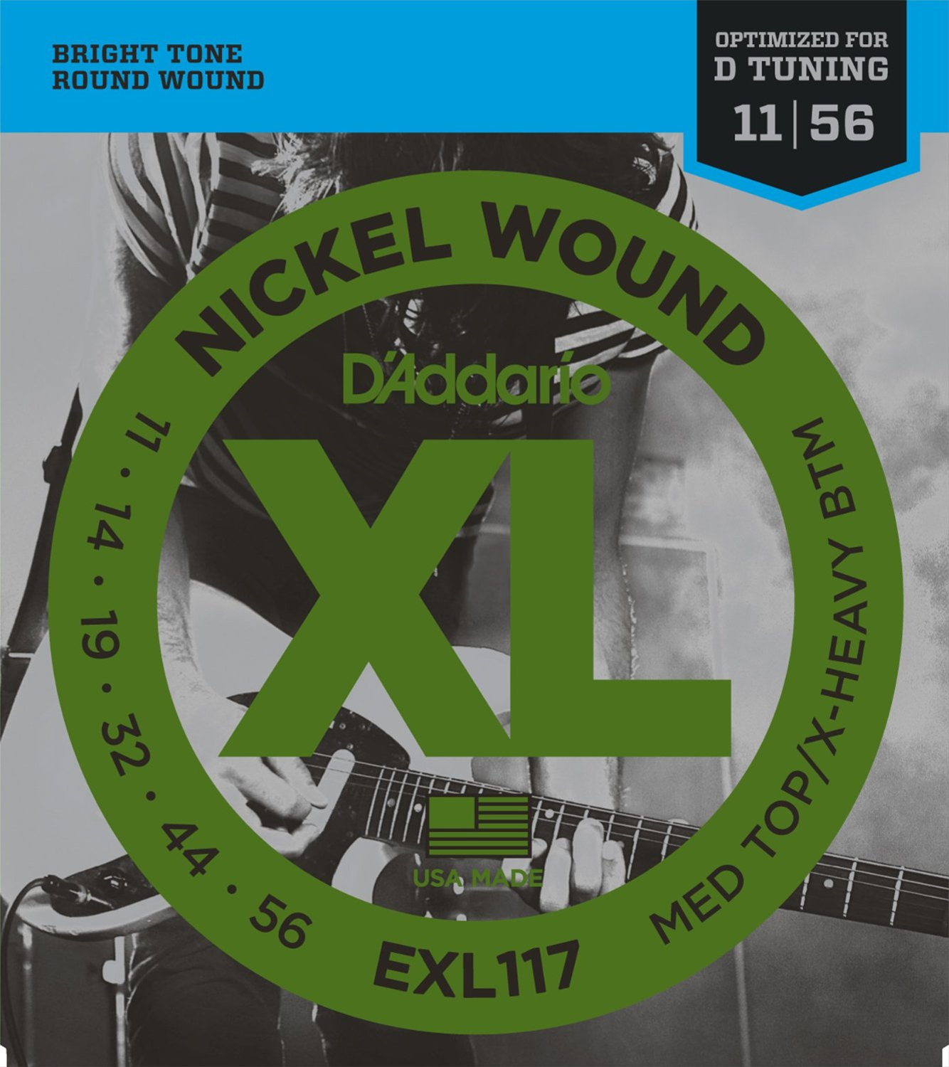 ELEKTRO GİTAR TEL SETİ, XL, 11-56, OPTIMIZED FOR D - EXL117