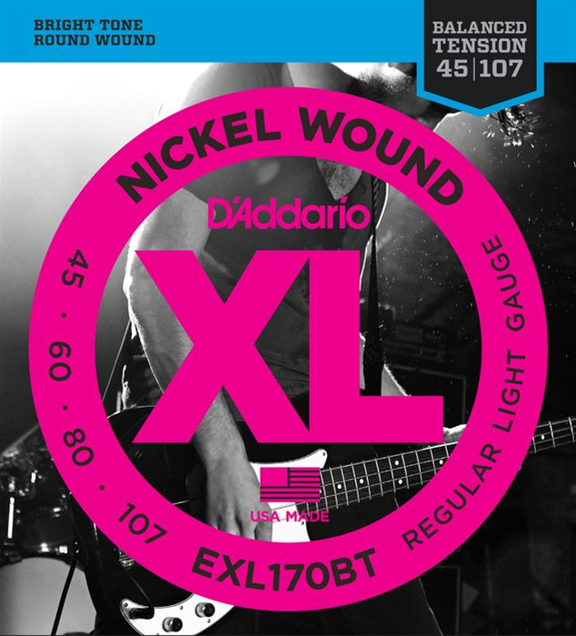 BAS GİTAR TEL SETİ, XL, 45-107, NICKEL WOUND BASS, - EXL170BT