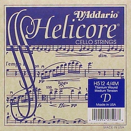 CELLO TEK TEL, HELICORE, D-RE, LONG SCALE, MEDIUM - H512