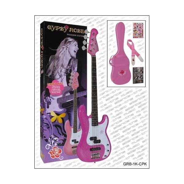 BAS GİTAR GYPSY ROSE SET (GIGBAG, SEHPA, STICKERS, - GRB1KCPK