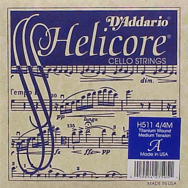 CELLO TEK TEL, HELICORE, A-LA, LONG SCALE, MEDIUM - H511