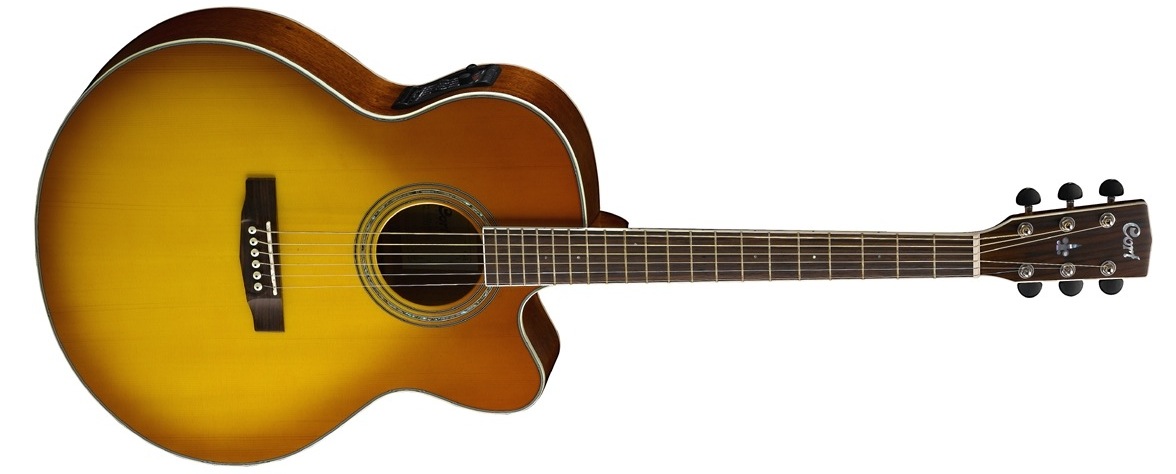 ELEKTRO AKUSTİK GİTAR JUMBO CUTAWAY, HONEY BURST, - CJ5X-HBS