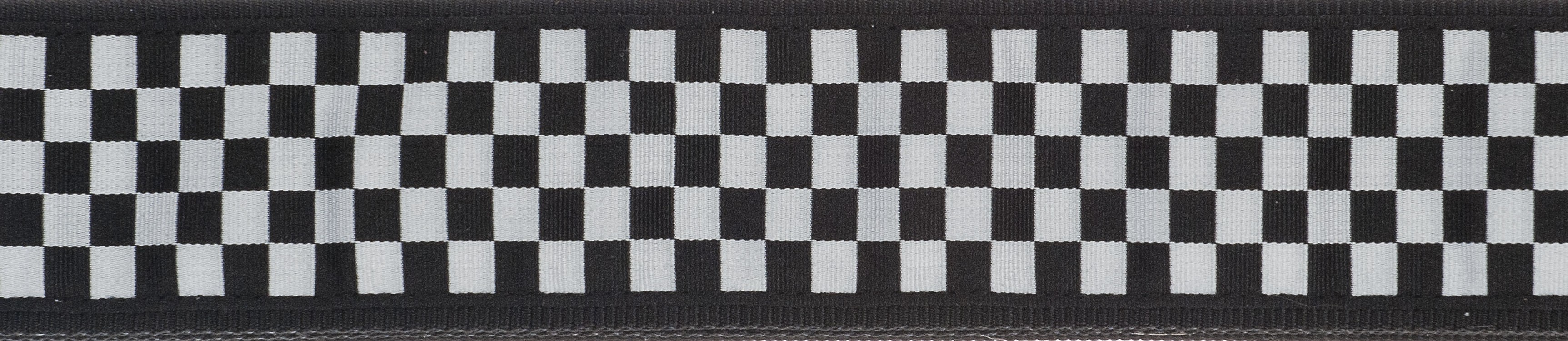 GİTAR ASKISI DOKUMA SATRANÇ SİYAH BEYAZ CHECK MATE - 50C02