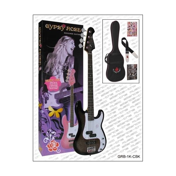 BAS GİTAR GYPSY ROSE SET (GIGBAG, SEHPA, STICKERS, - GRB1KCBK