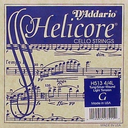 CELLO TEK TEL, HELICORE, G-SOL, LONG SCALE, MEDIUM - H513