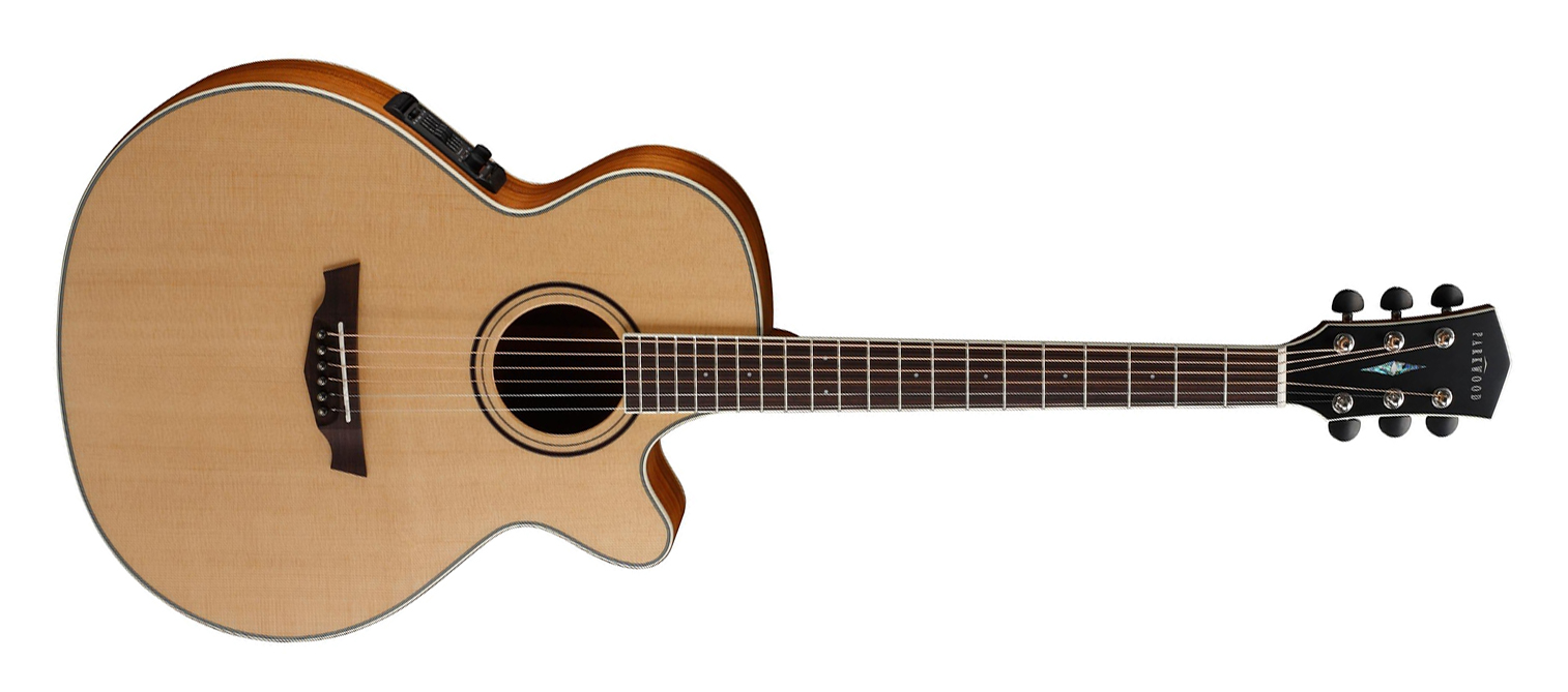 ELEKTRO AKUSTİK CUTAWAY GİTAR, FOLK KASA, PARKWOOD - PW470-NS