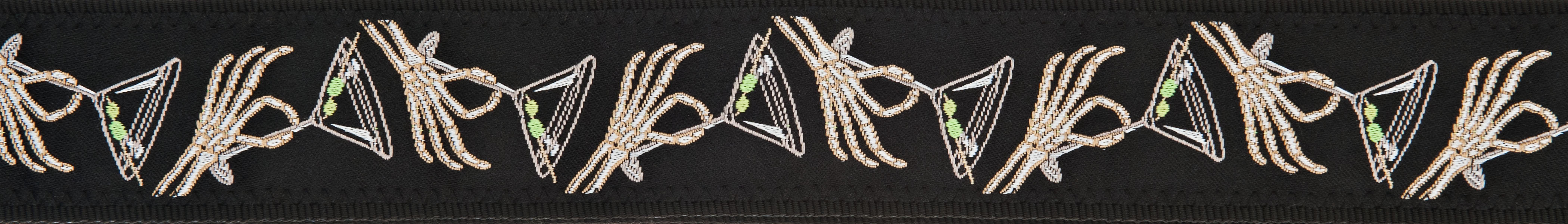 GİTAR ASKISI DOKUMA 50MM STRAP-NP SKELETON GLASS - 50C07
