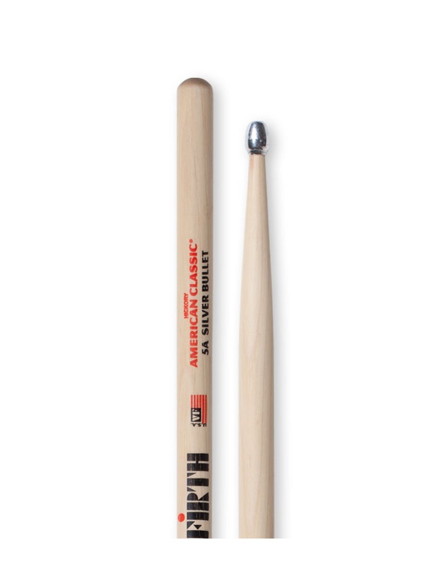 BAGET(ÇİFT) 5A SİLVERBULLET, HICKORY, 0.565"x16", - V5ASB