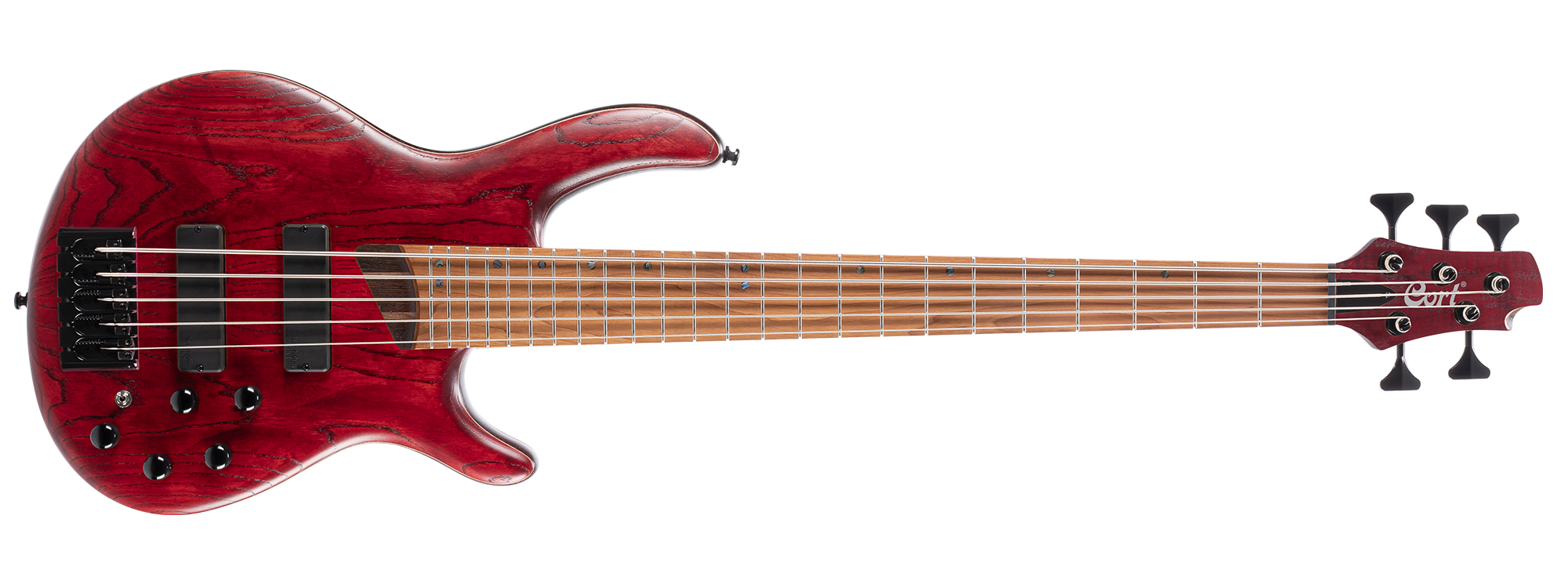 BAS GİTAR, 5 TELLİ OPEN PORE BURGUNDY RED - B5 ELEMENT OPBR