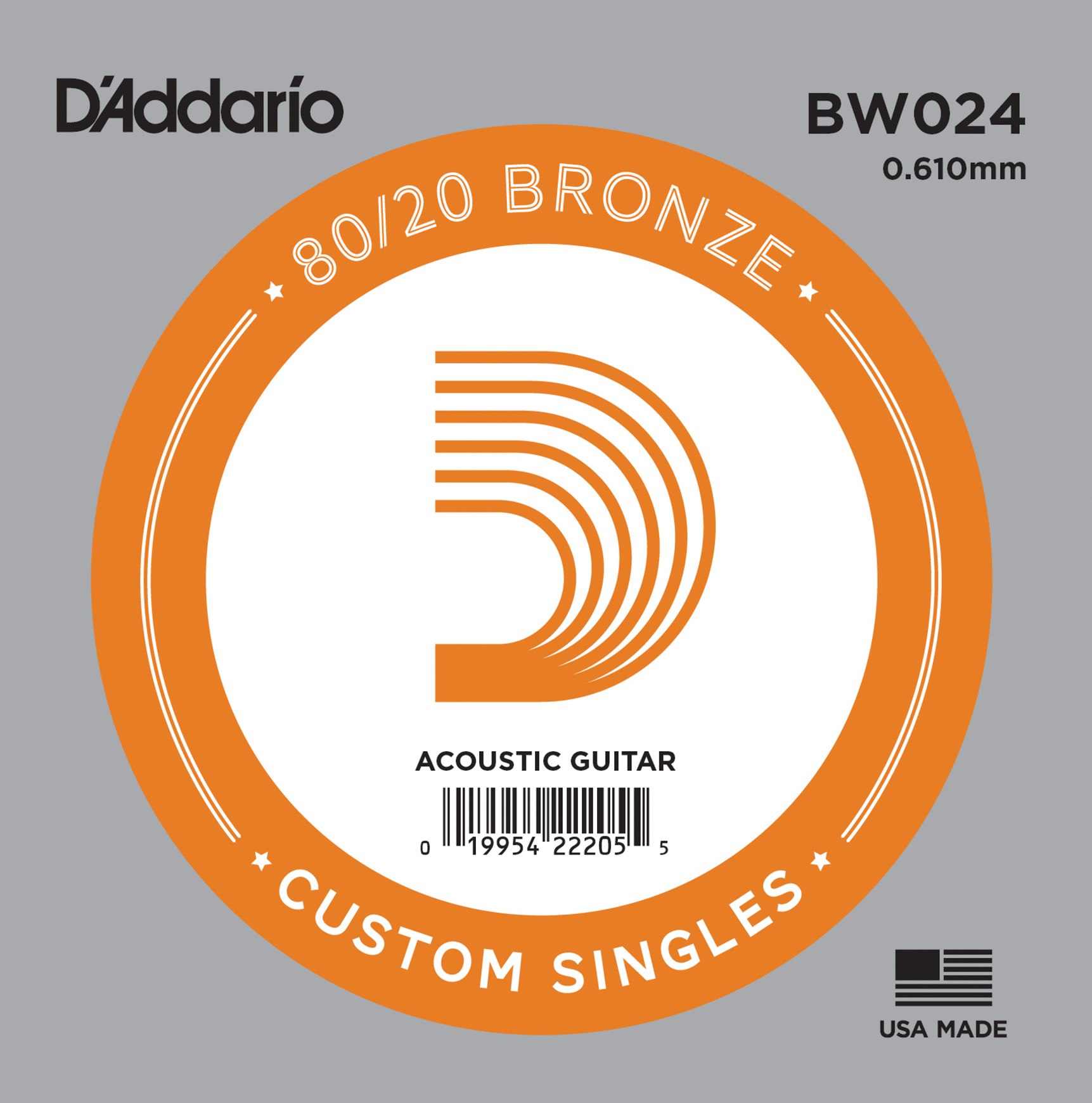AKUSTİK TEK TEL, 80/20 BRONZE WOUND, 024, (SOL) - BW024