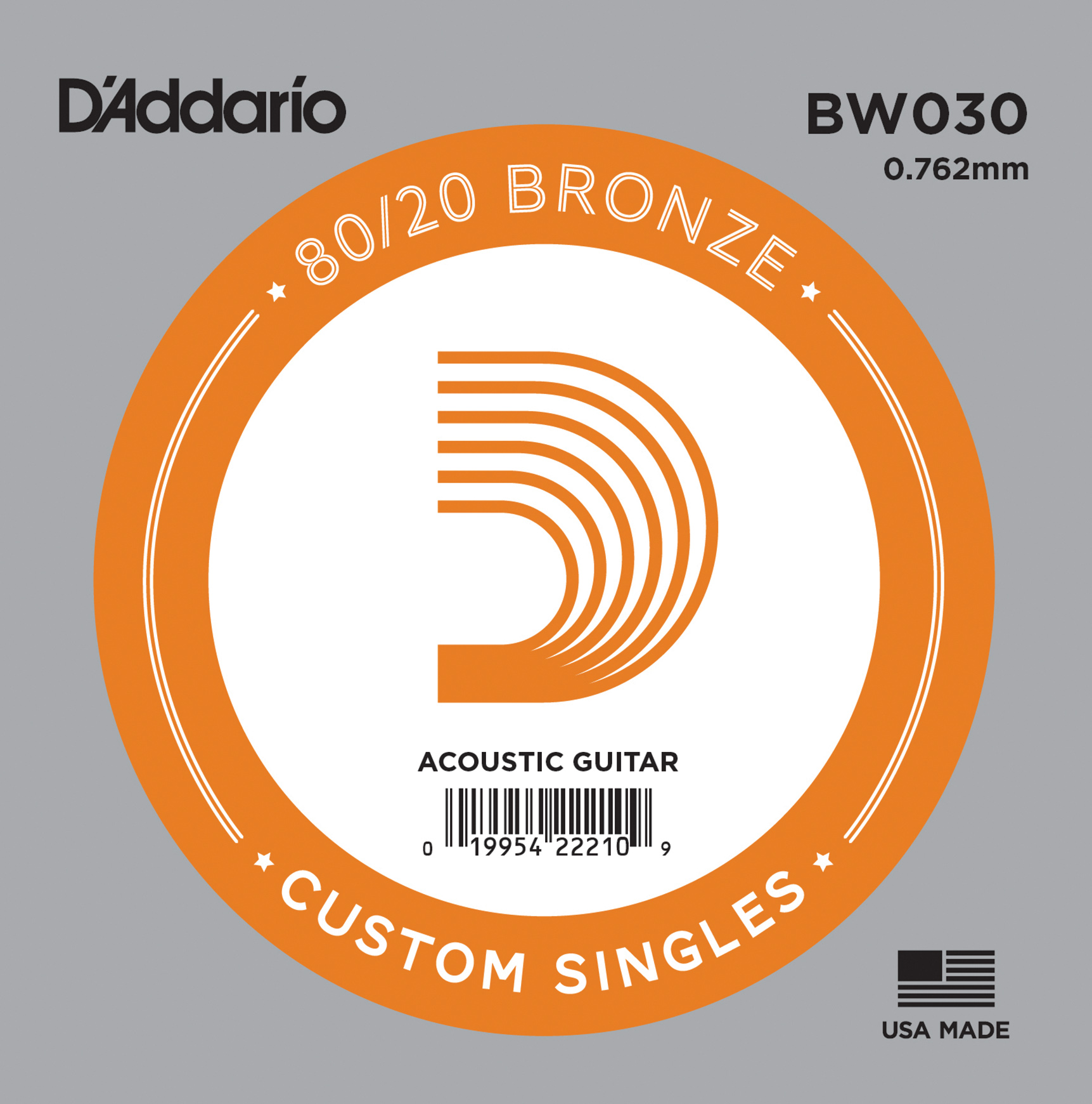 AKUSTİK TEK TEL, 80/20 BRONZE WOUND, 030, ( RE) - BW030