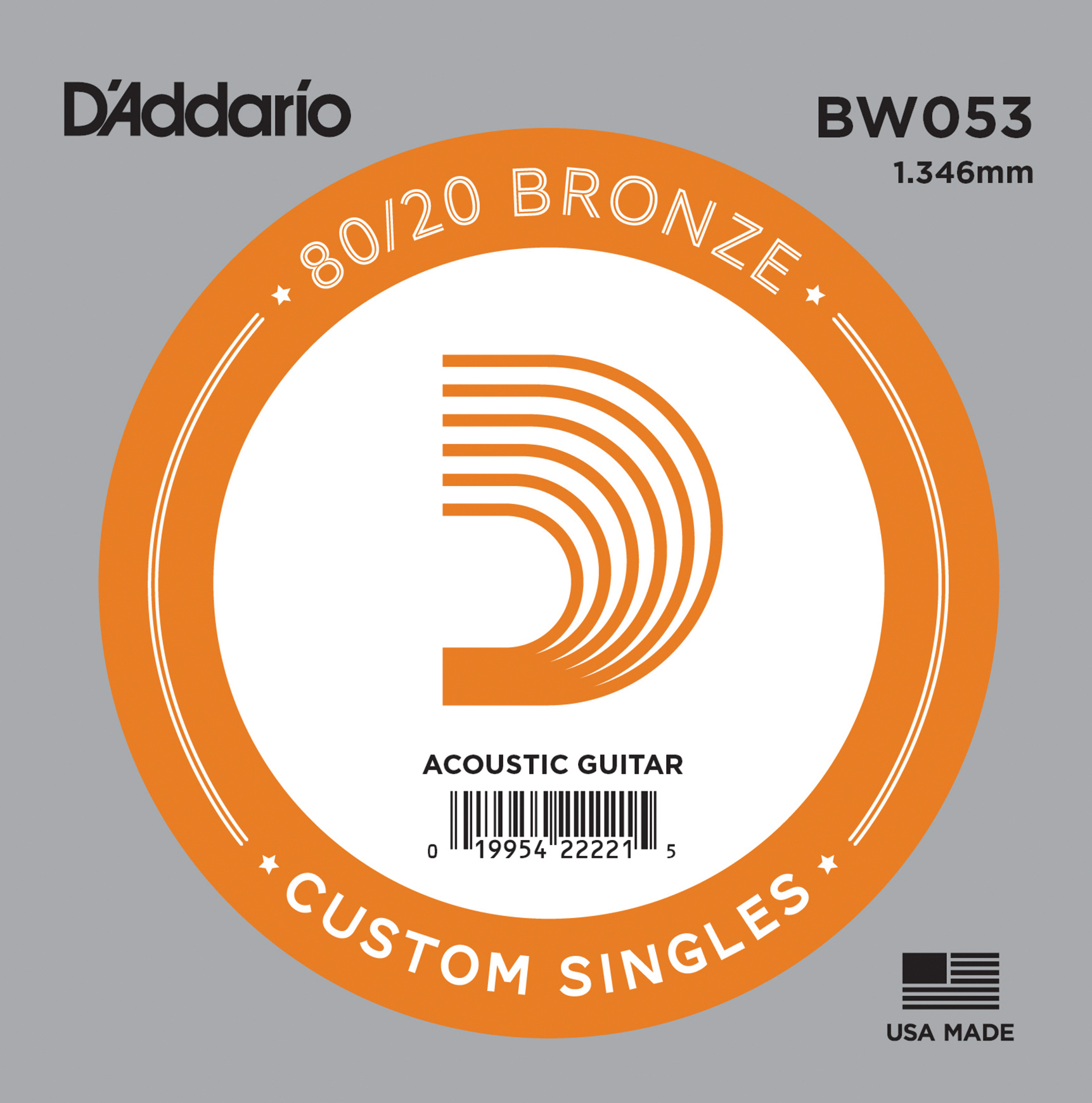 AKUSTİK TEK TEL, 80/20 BRONZE WOUND, 053, (Mİ) - BW053