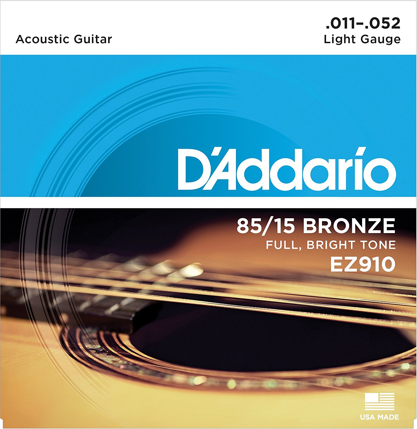 AKUSTİK GİTAR TEL SETİ, 85/15 BRONZE, LIGHT GAUGE - EZ910