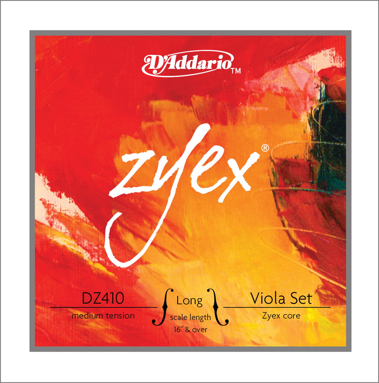 VİOLA TEL SET, ZYEX, LONG SCALE, MEDIUM TENSION - DZ410LM