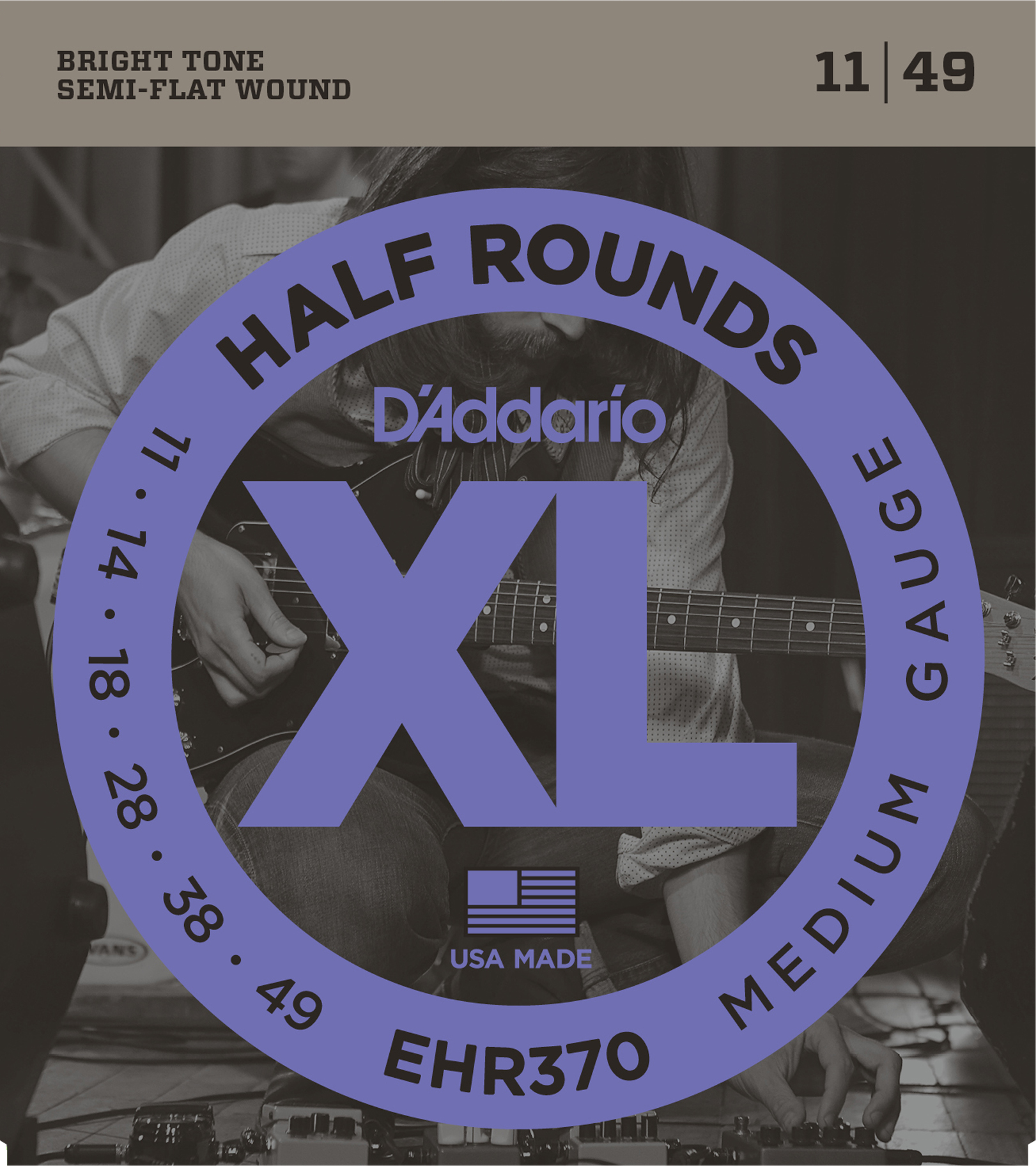 ELEKTRO GİTAR TEL SETİ, XL, HALF ROUNDS, MEDIUM GA - EHR370