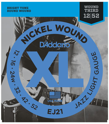 ELEKTRO GİTAR TEL SETİ, XL, NICKEL WOUND, JAZZ LIG - EJ21