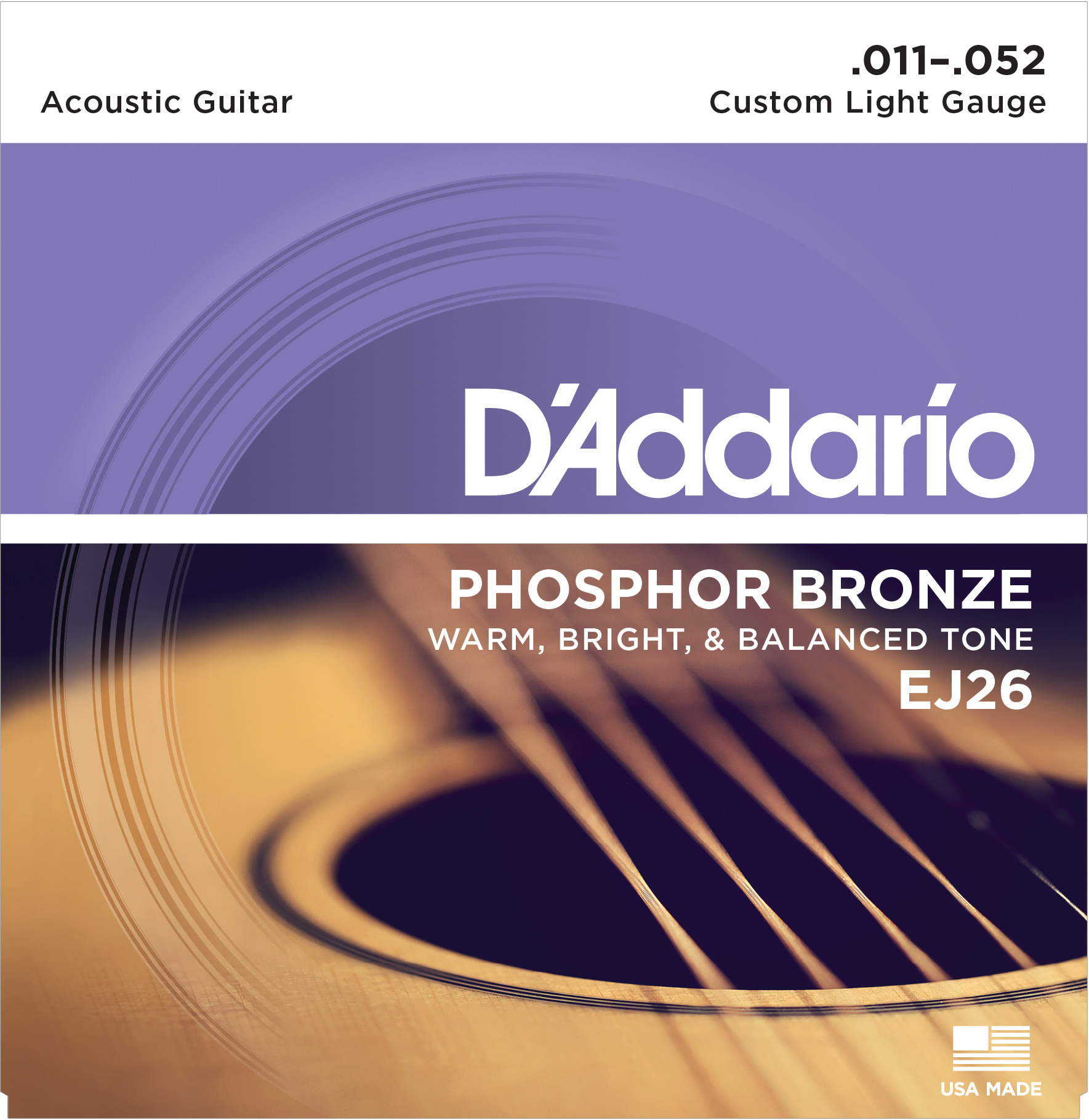 AKUSTİK GİTAR TEL SETİ, PHOSPHOR-BRONZE, CUSTOM LI - EJ26