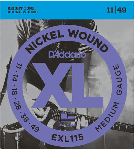 ELEKTRO GİTAR TEL SETİ, XL, 11-49, NICKEL WOUND, B - EXL115