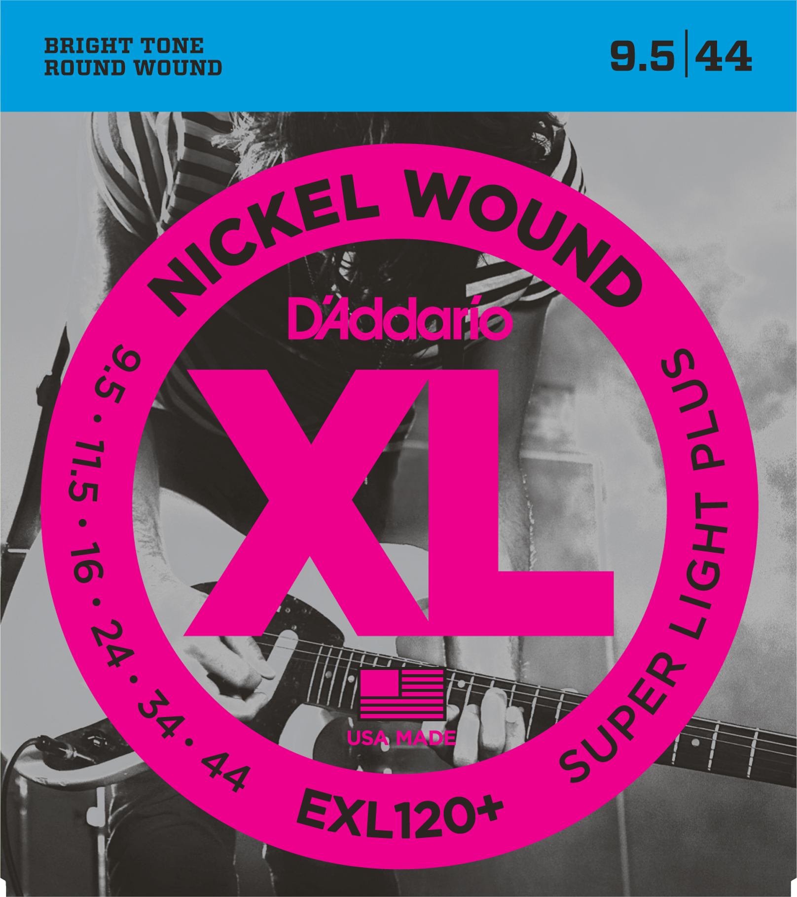 ELEKTRO GİTAR TEL SETİ, XL, 9.5-44, NICKEL WOUND, - EXL120+