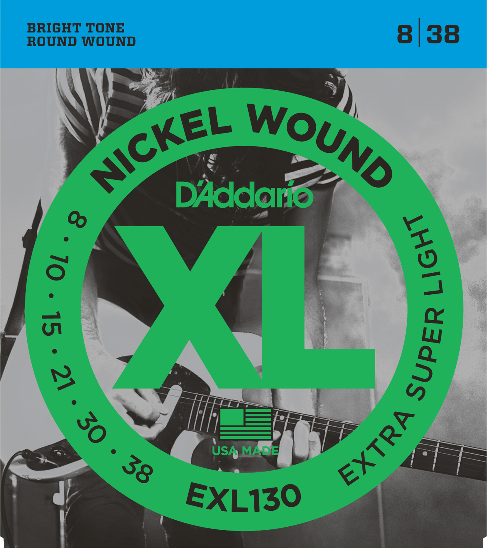 ELEKTRO GİTAR TEL SETİ, XL, 8-38, EXTRA SUPER LIGH - EXL130