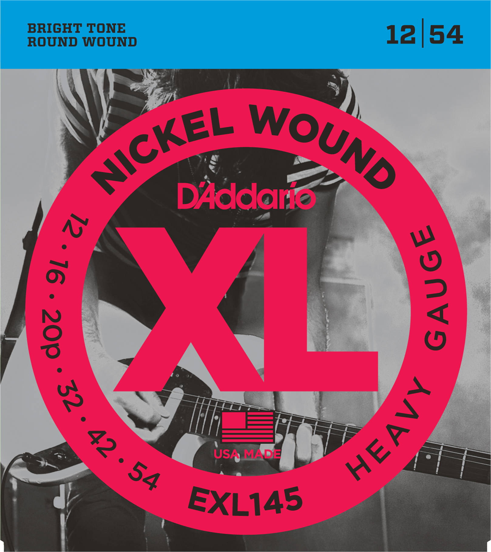 ELEKTRO GİTAR TEL SETİ, XL, 12-54, NICKEL WOUND, L - EXL145