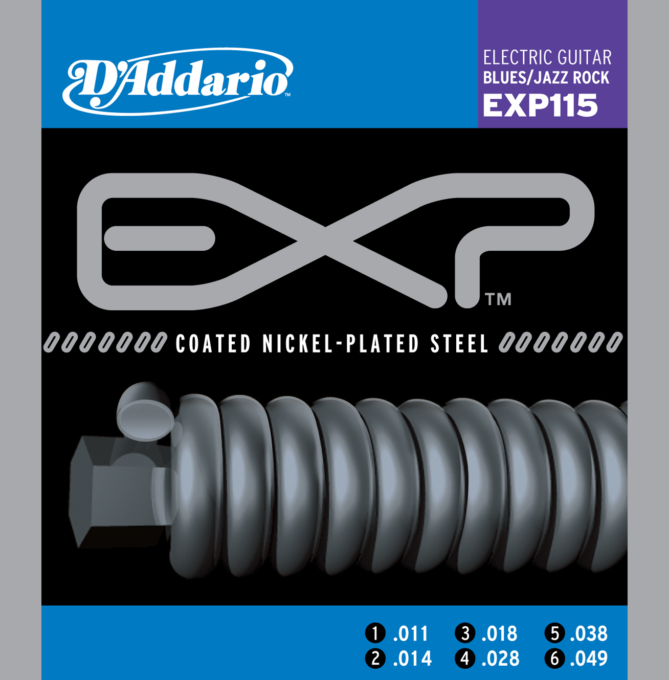 ELEKTRO GİTAR TEL SETİ, 11-49, COATED NICKEL, PLAT - EXP115