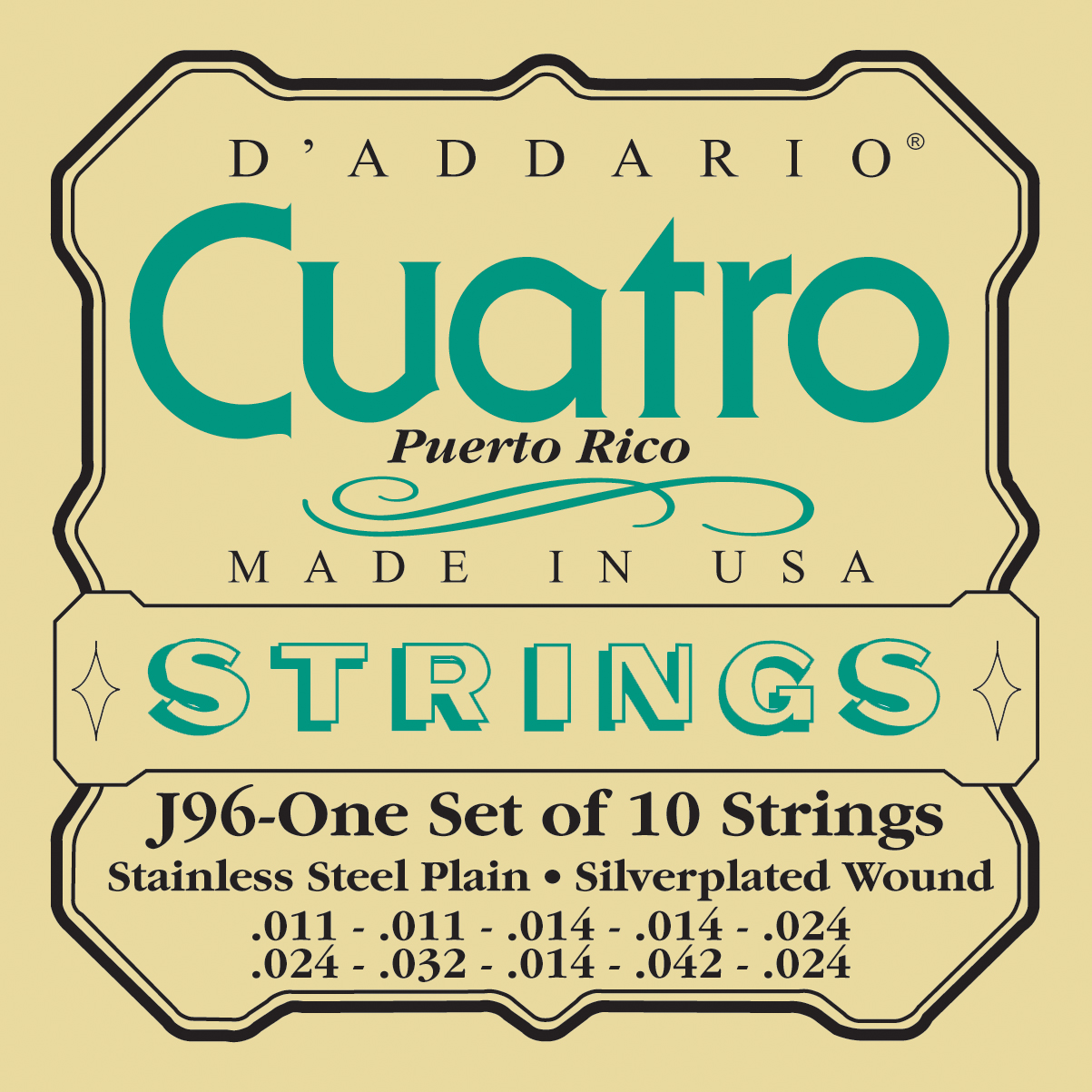 PUERTO RICO CUATROSU İSİMLİ ENSTRÜMAN İÇİN 10'LU T - J96