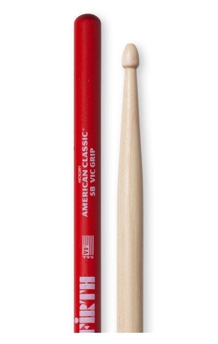 BAGET(ÇİFT) VIC 5B GRIP, HICKORY, 0.595"x16", MEDI - V5BVG
