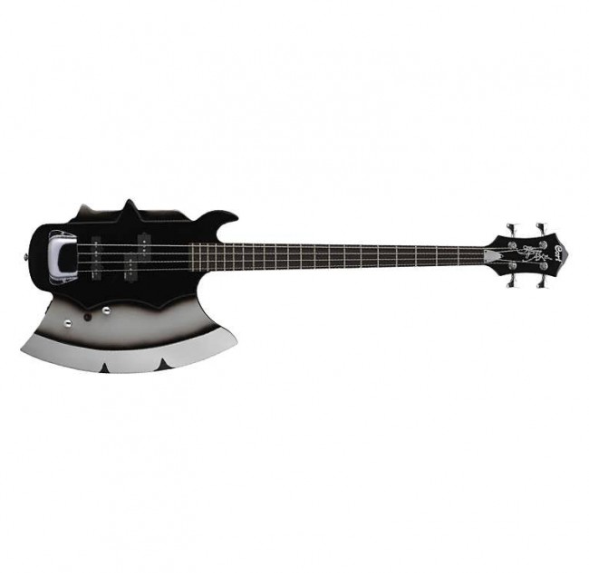BAS GİTAR, SİYAH, ÇANTALI, GENE SIMMONS İMZALI, Mi - GS BASS AXE2BK