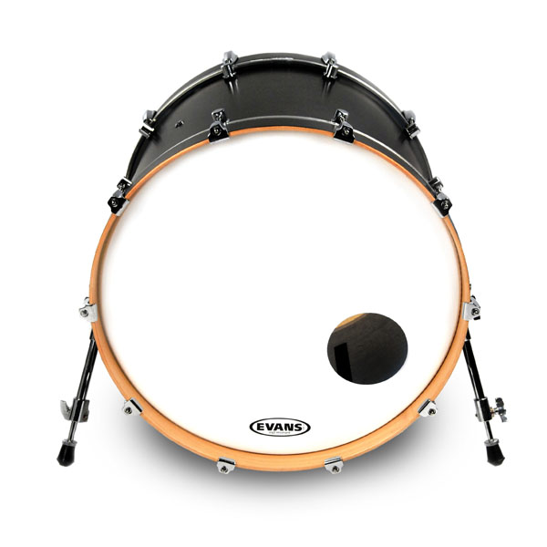 DERİ 22 RESONAT SMOOTH KİCK BEYAZ ÖN DELİKLİ TEK K - BD22RSW