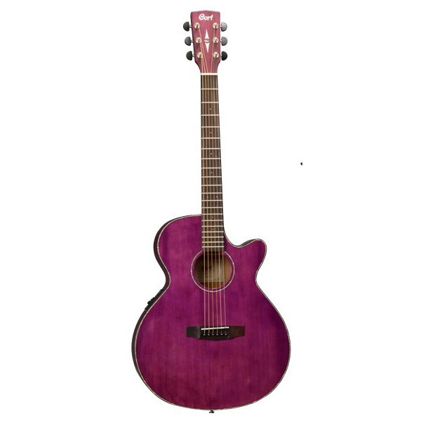ELEKTRO AKUSTİK GİTAR, TRANS PEMBE, LADİN KAPAK, A - SFX-ETP