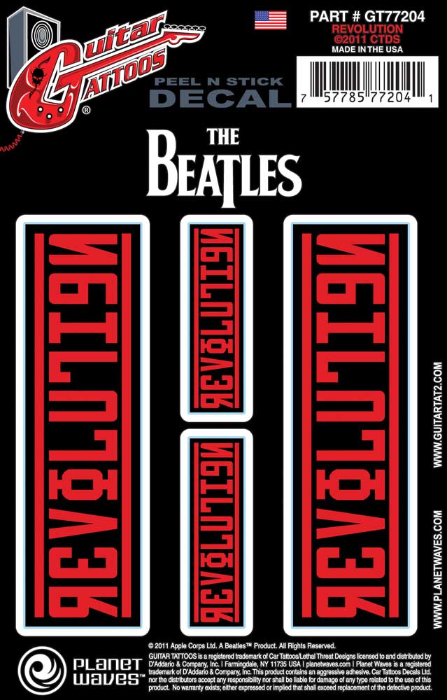 GTR TATTOO-BEATLES REVOLUTION STİCKER - GT77204